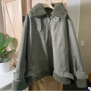 & Other Stories Relaxed Aviator Jacket - Light green